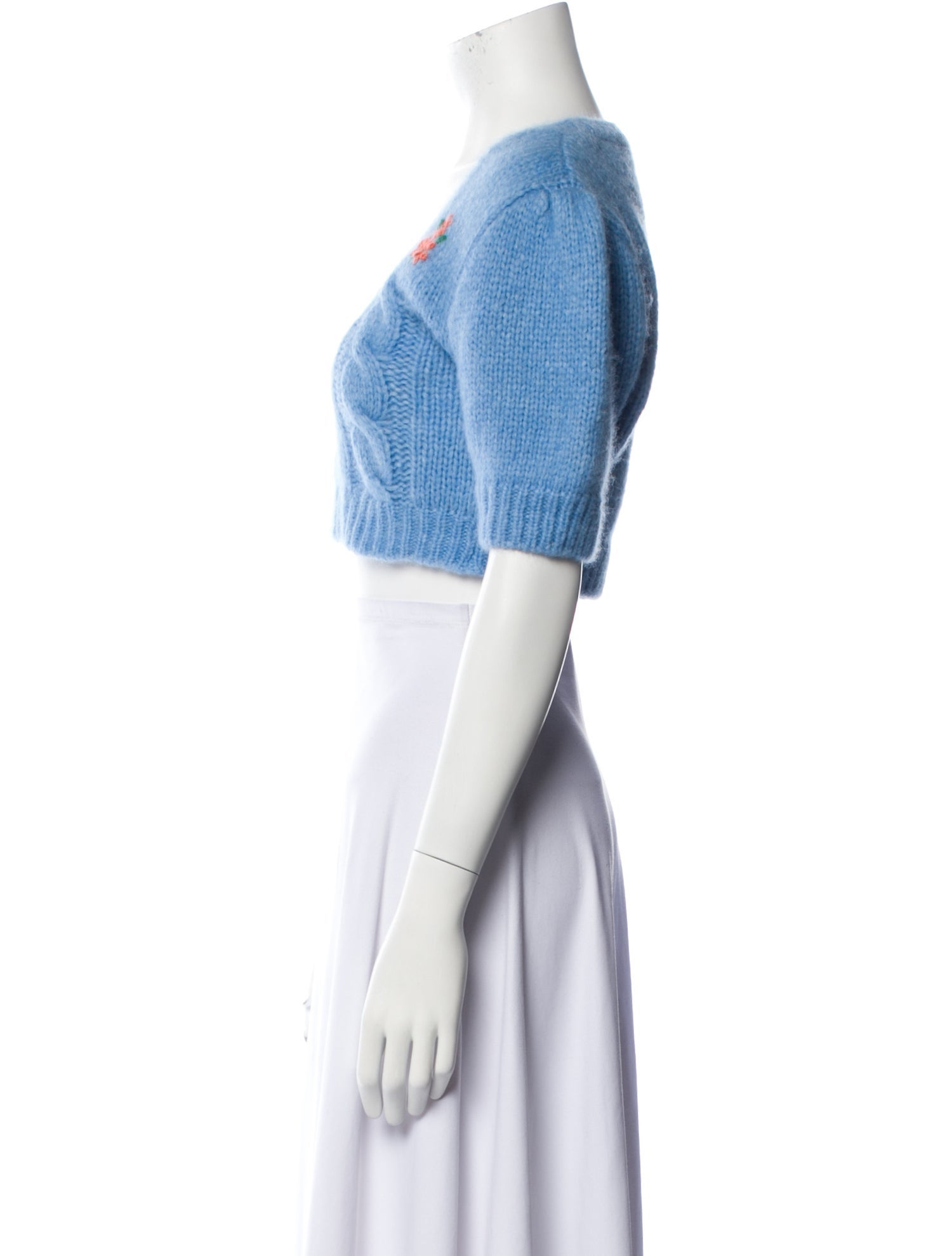 Alessandra Rich Alpaca Patterned Sweater