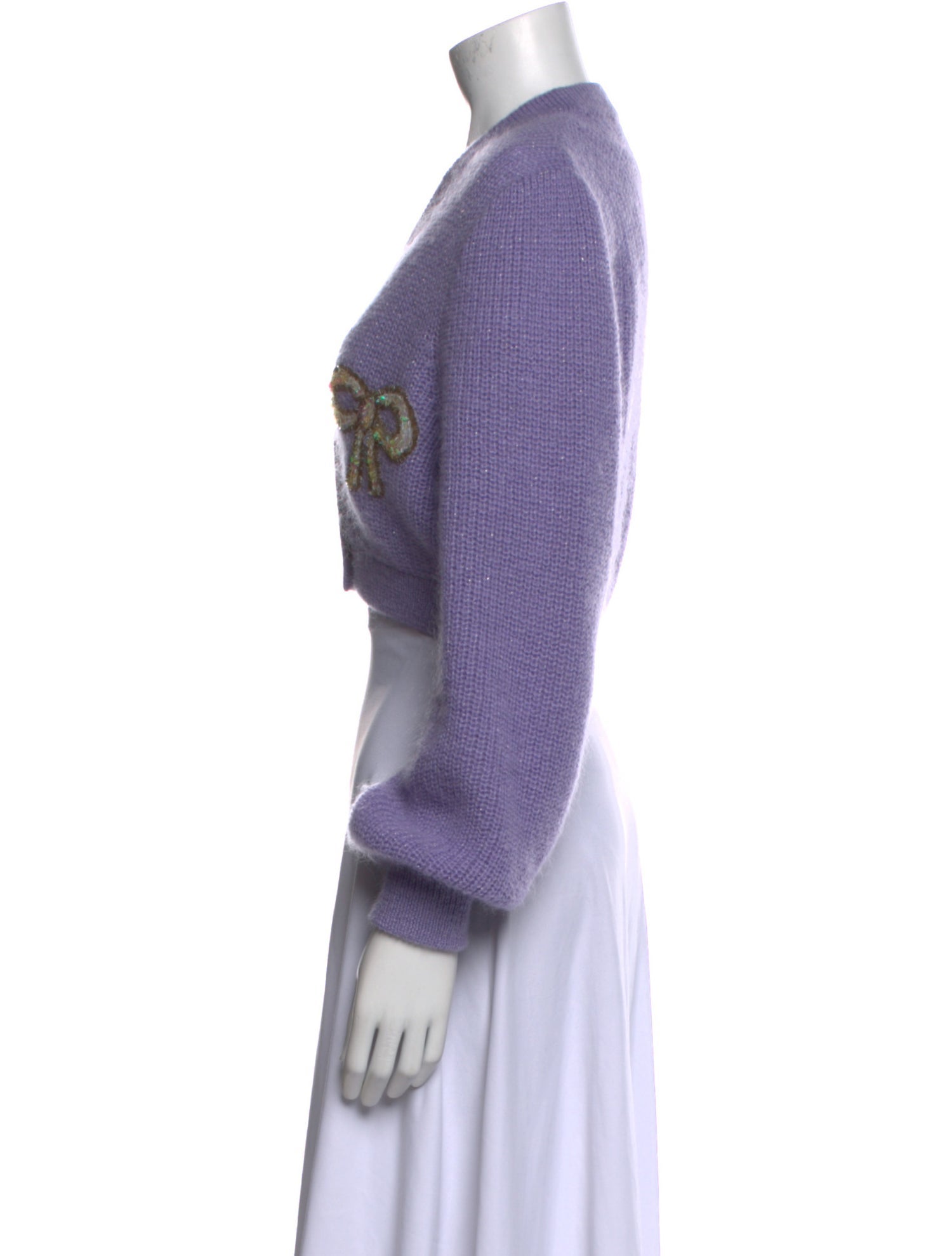 Alessandra Rich Mohair V-Neck Sweater