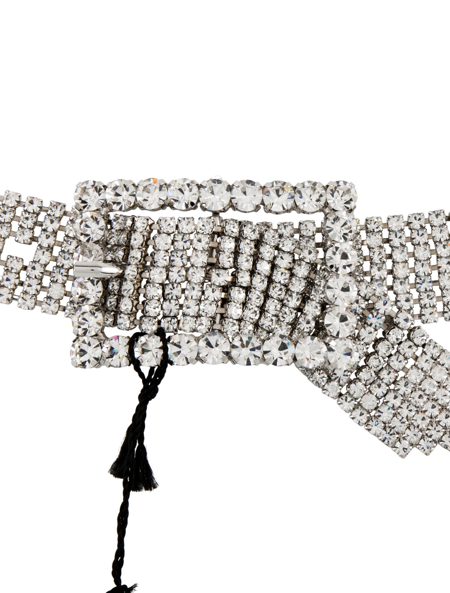 Alessandra Rich Metal Crystal Embellishments Waist Belt w/ Tags