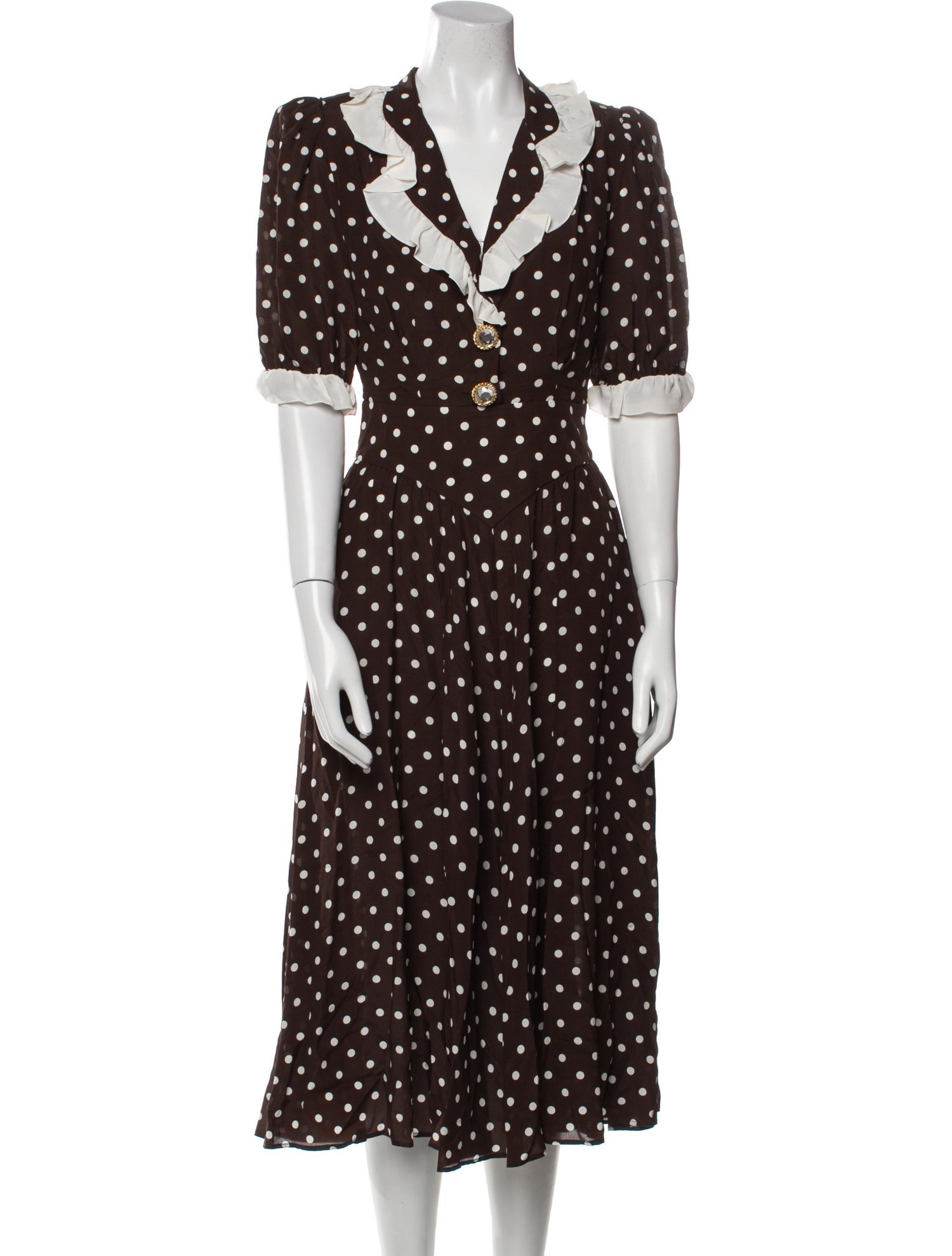 Alessandra Rich Silk Midi Length Dress