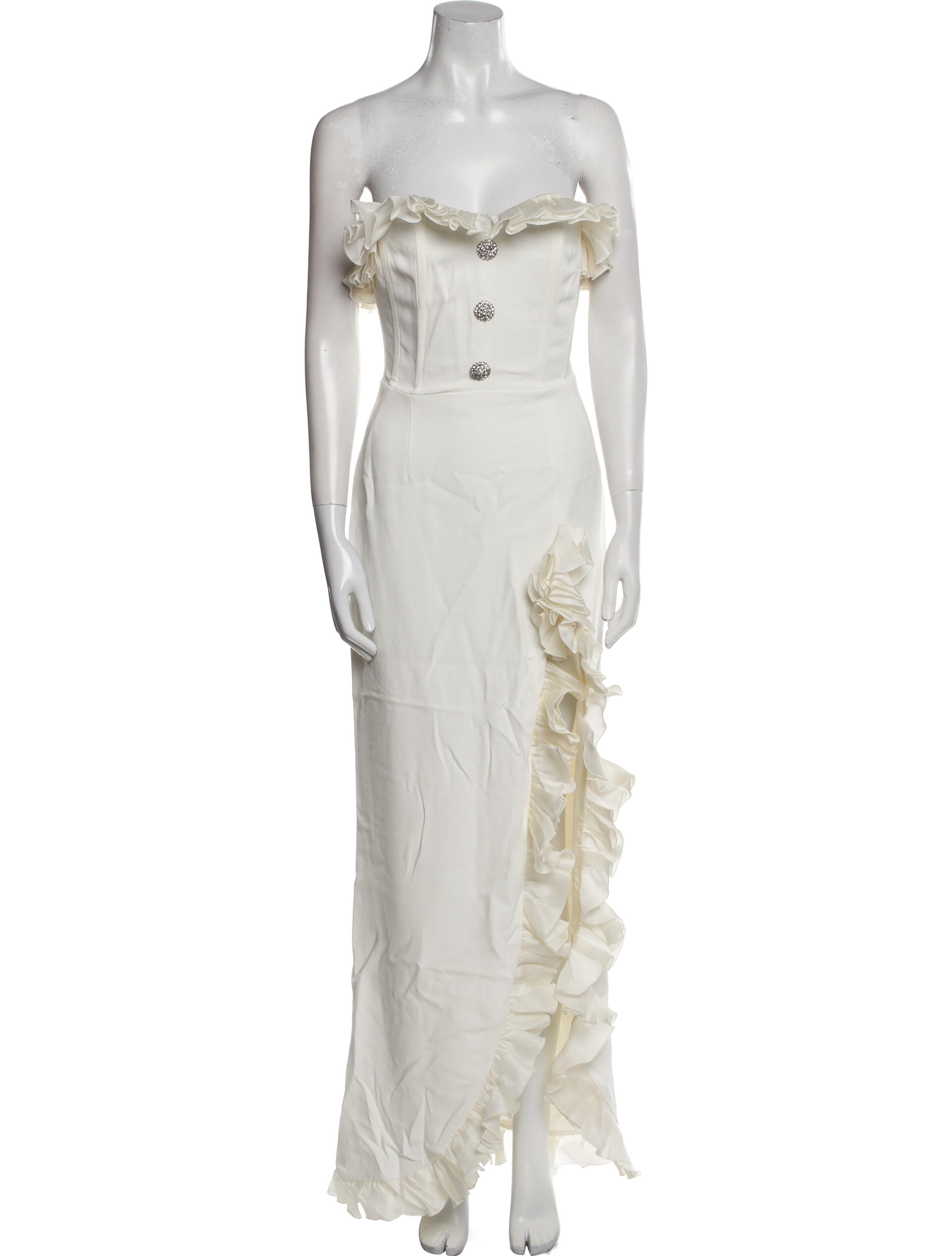 Alessandra Rich Strapless Long Dress