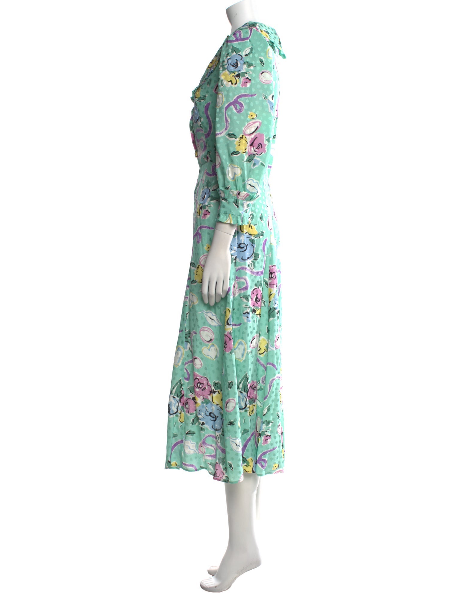 Alessandra Rich Silk Long Dress