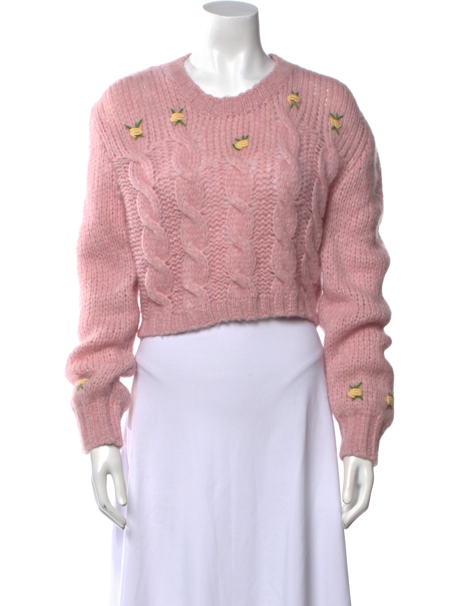 Alessandra Rich Alpaca Crew Neck Sweater