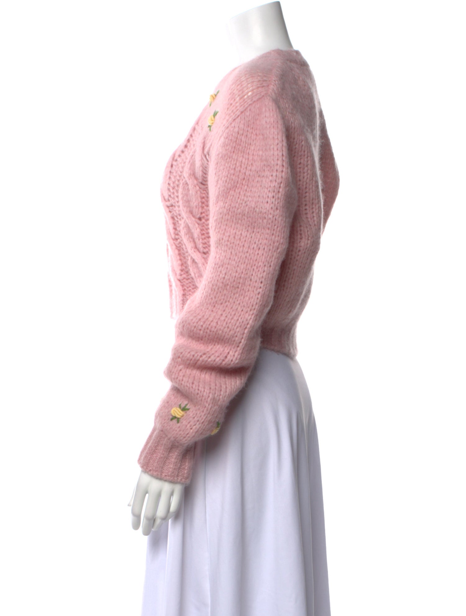 Alessandra Rich Alpaca Crew Neck Sweater