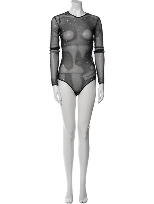 Alessandra Rich Mesh Accents Skirt Set