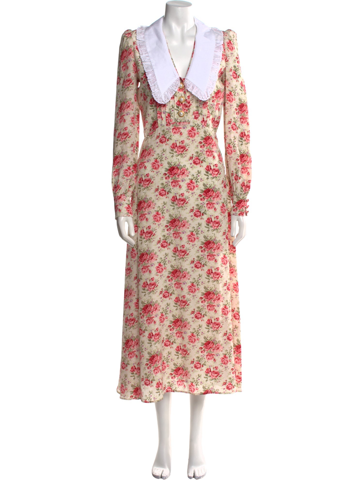 Alessandra Rich Silk Long Dress