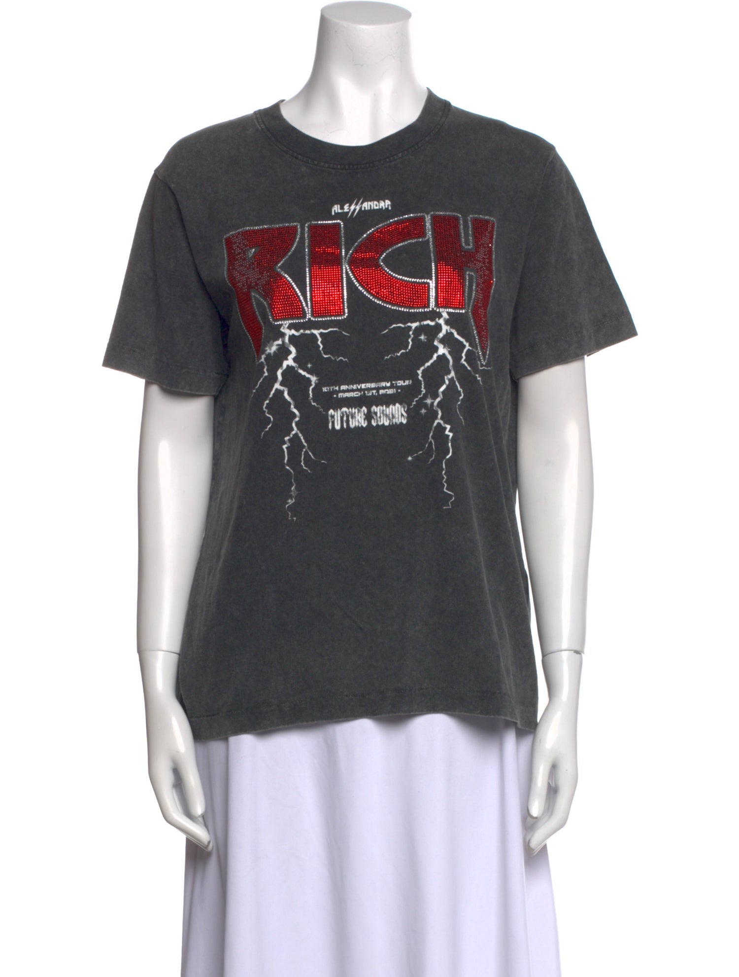 Alessandra Rich Graphic Print Crew Neck T-Shirt