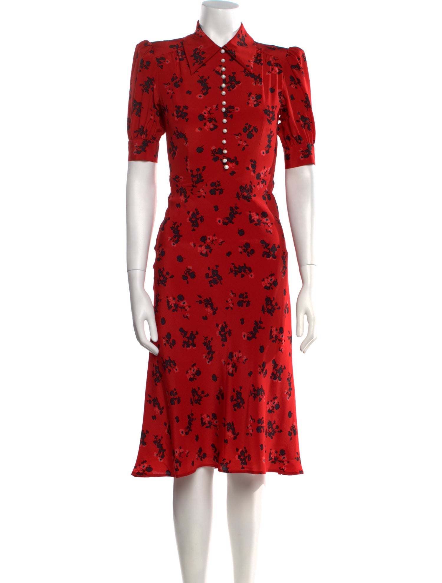 Alessandra Rich Silk Midi Length Dress w/ Tags