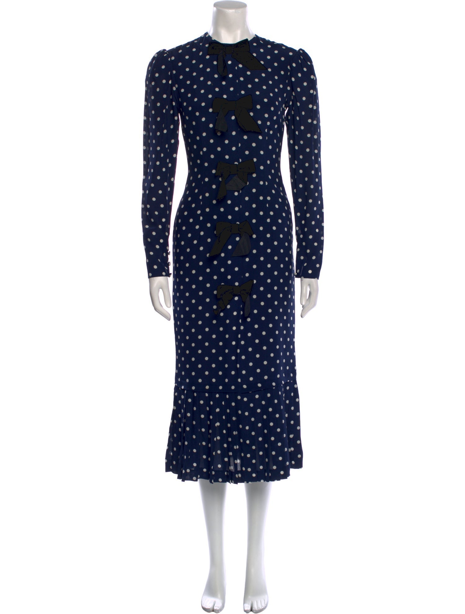 Alessandra Rich Silk Midi Length Dress