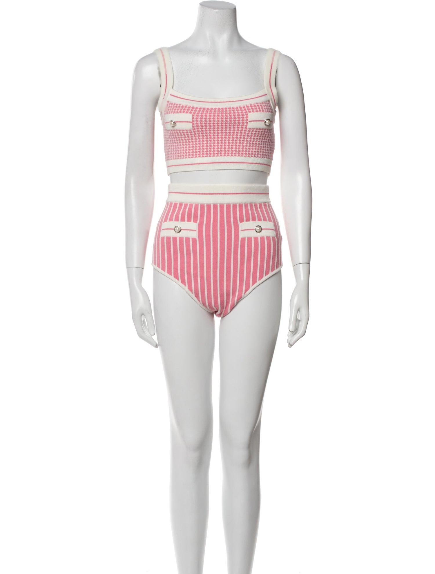 Alessandra Rich Striped Short Set w/ Tags