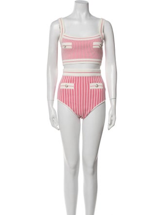Alessandra Rich Striped Short Set w/ Tags