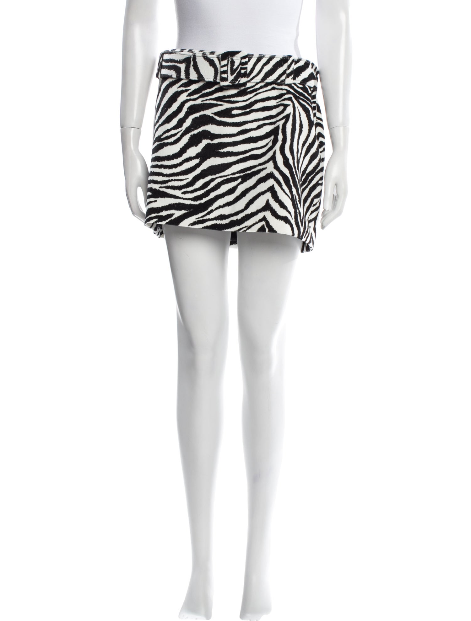 Alessandra Rich Animal Print Mini Skirt