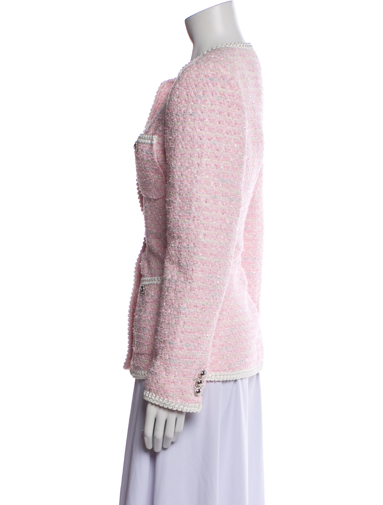 Alessandra Rich Tweed Pattern Evening Jacket