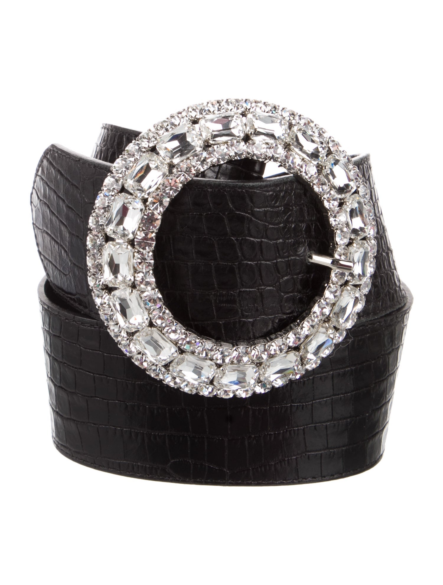 Alessandra Rich Wide Leather Waist Belt