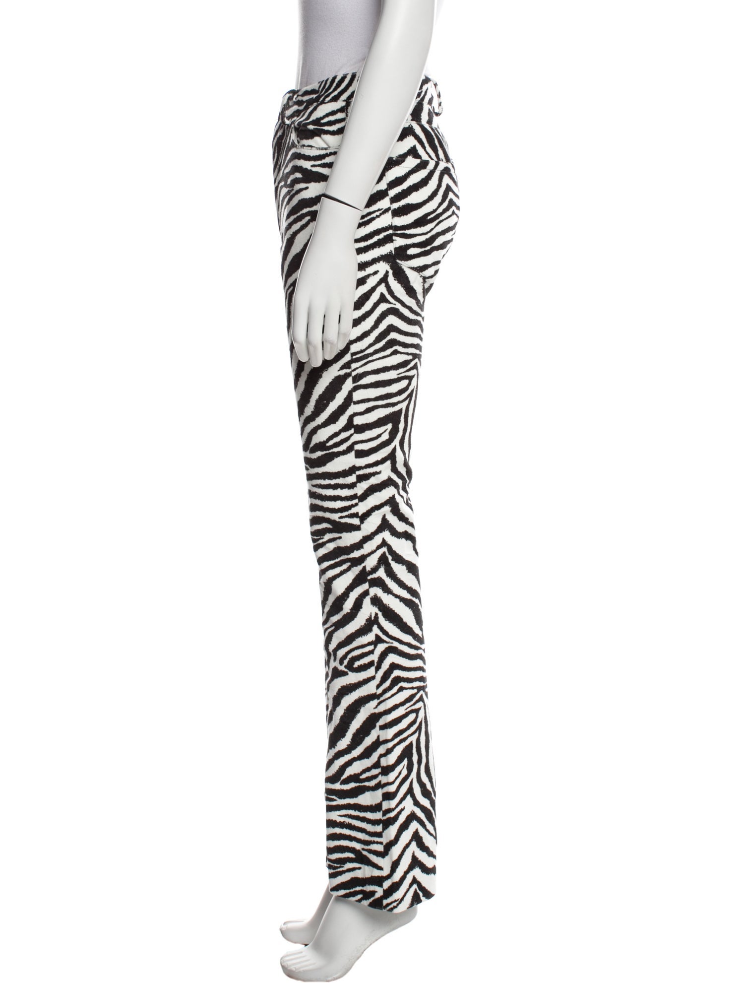 Alessandra Rich Animal Print Wide Leg Pants