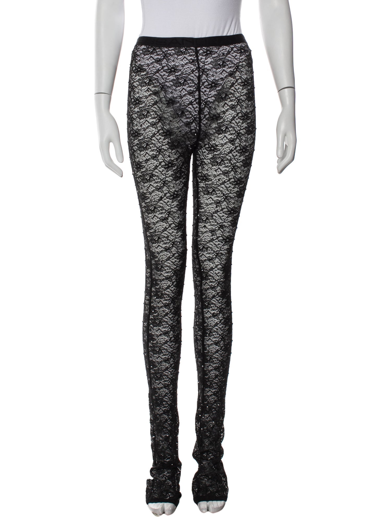 Alessandra Rich Lace Straight Leg Pants w/ Tags