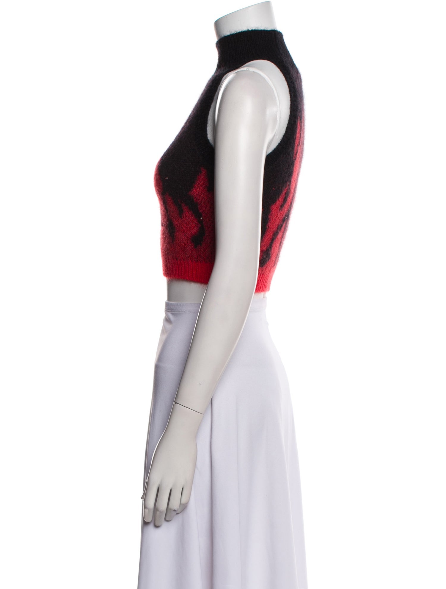 Alessandra Rich Printed Turtleneck Sweater