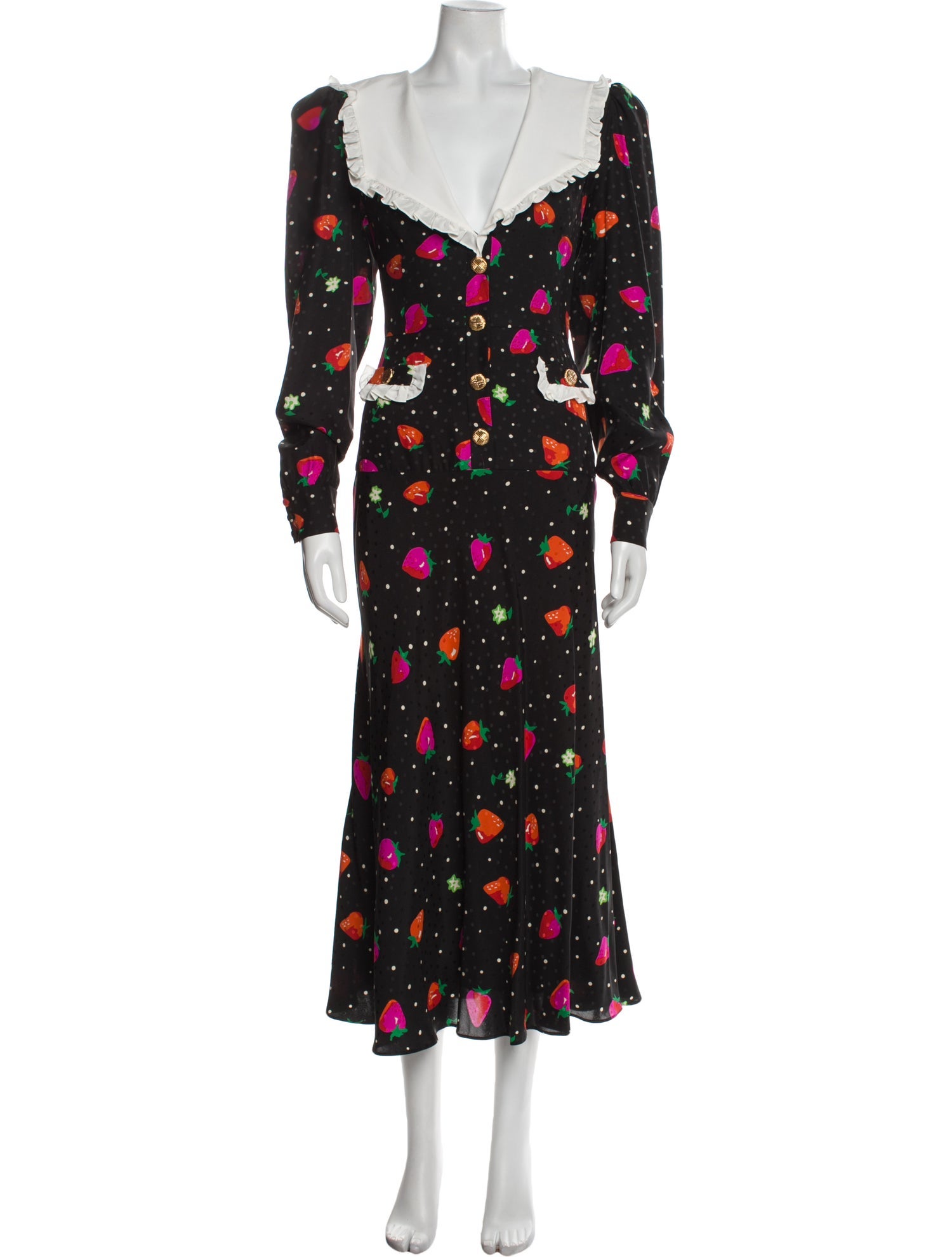 Alessandra Rich Silk Long Dress