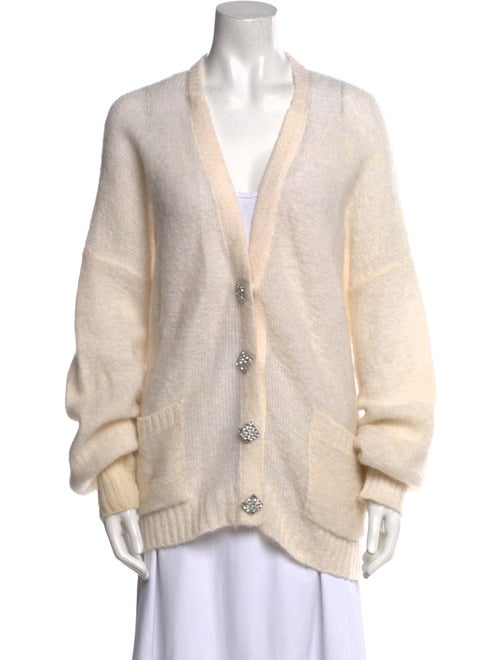 Alessandra Rich Mohair V-Neck Sweater