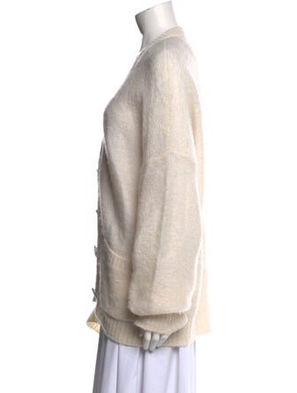 Alessandra Rich Mohair V-Neck Sweater
