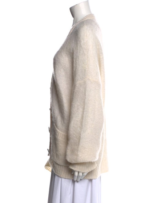Alessandra Rich Mohair V-Neck Sweater