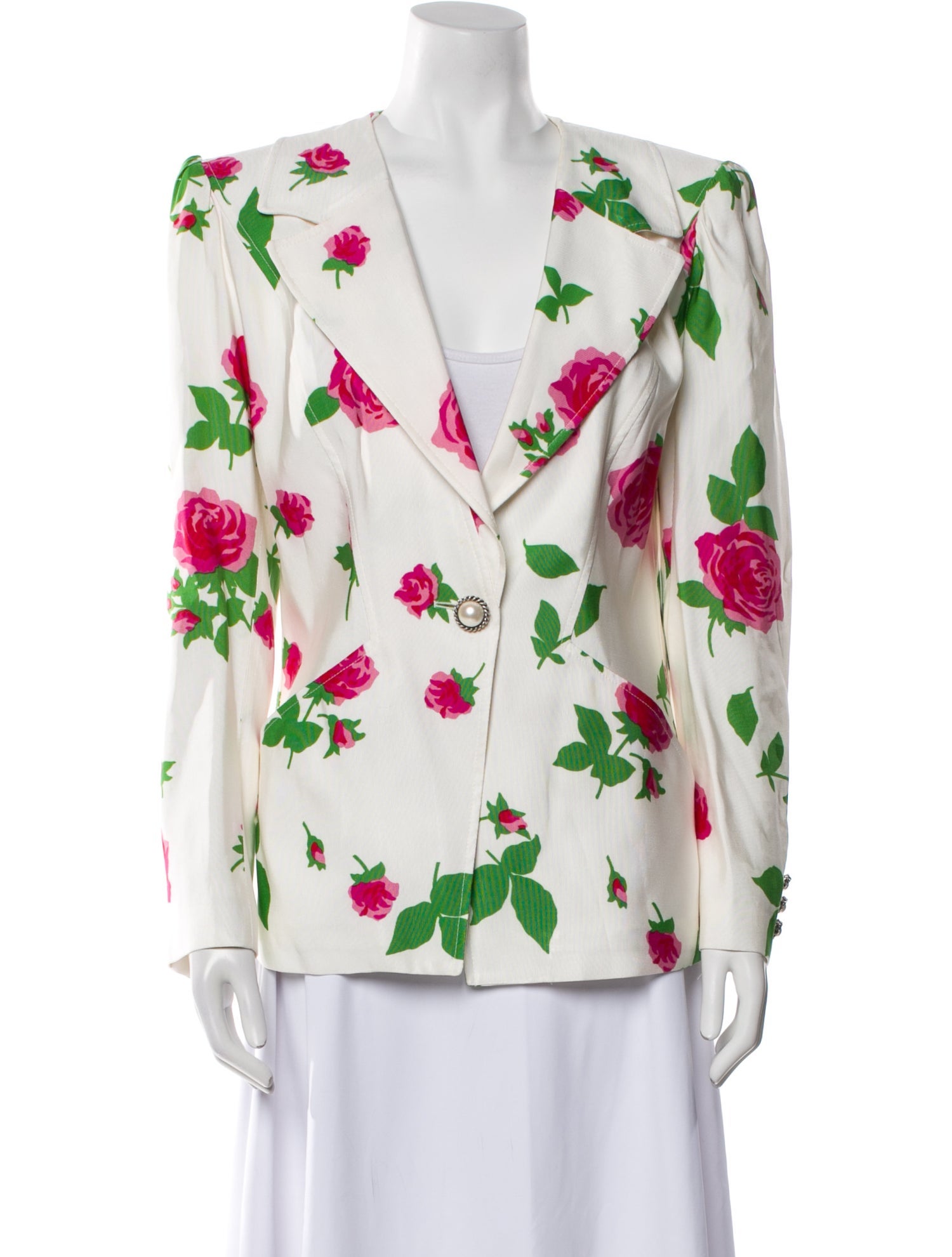 Alessandra Rich Floral Print Blazer