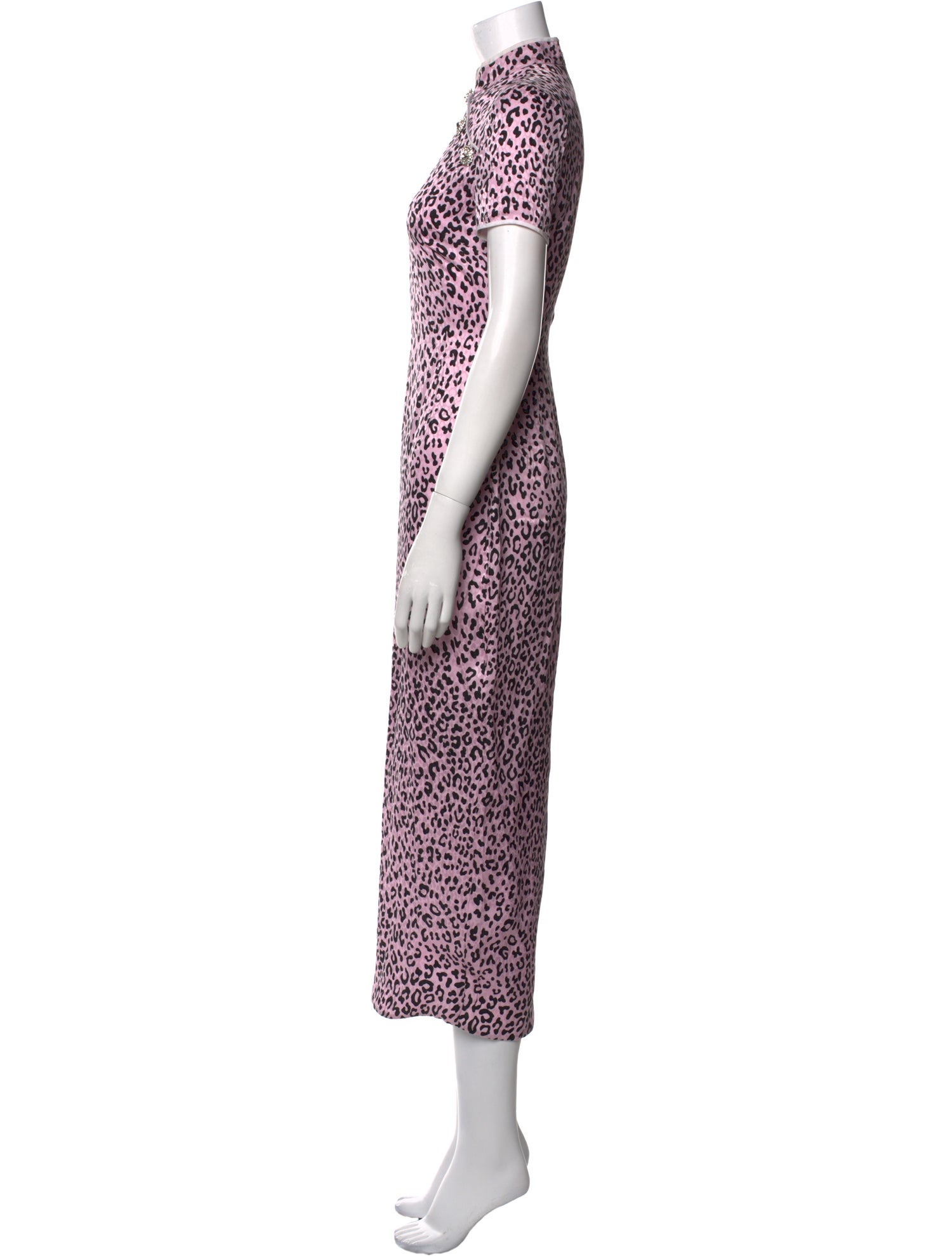 Alessandra Rich Animal Print Long Dress
