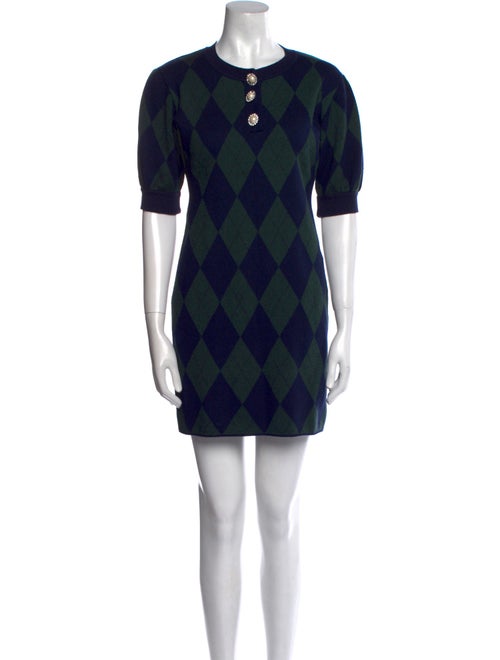 Alessandra Rich Printed Mini Dress