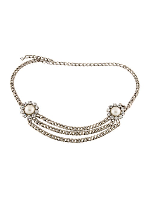 Alessandra Rich Skinny Chain-Link Belt