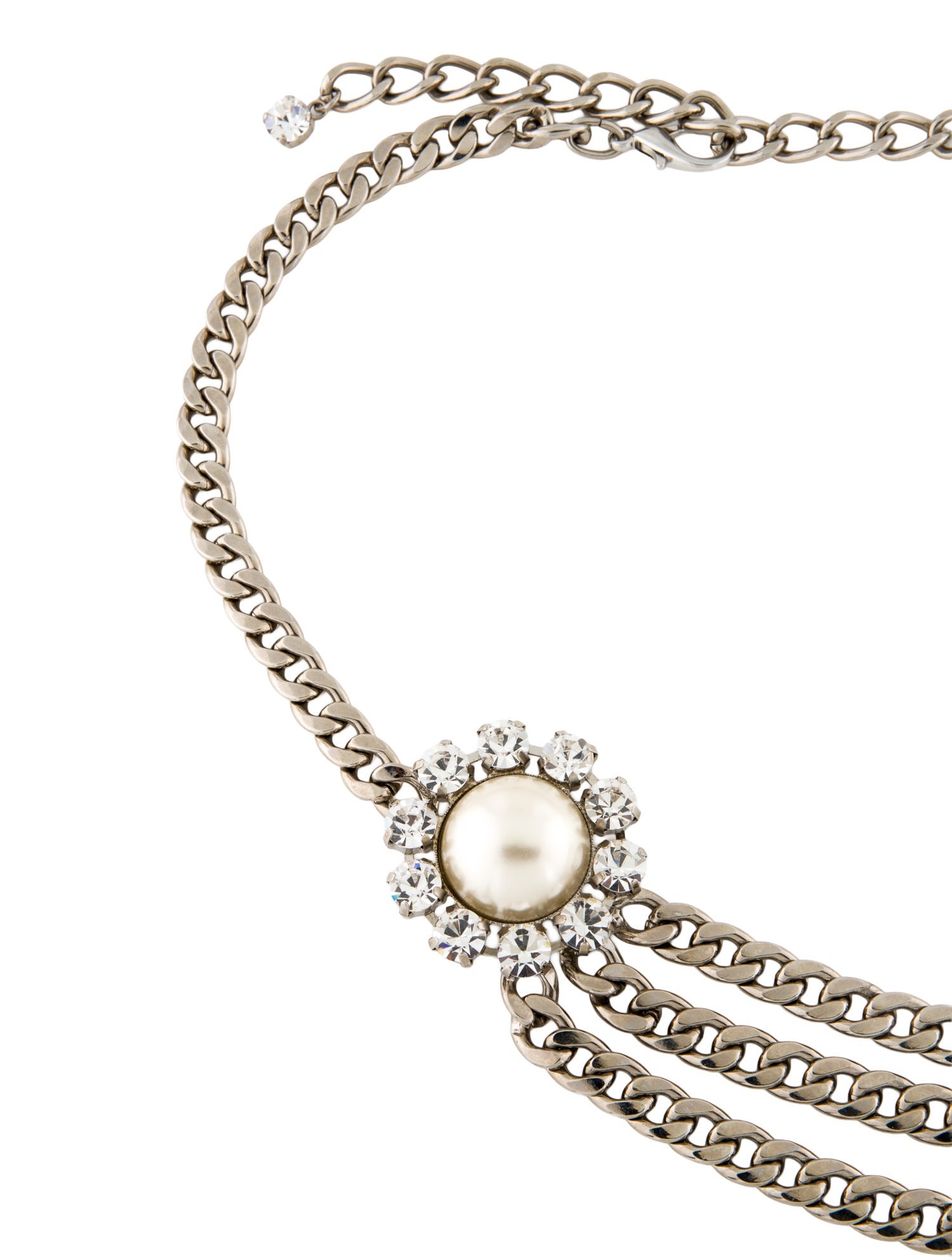 Alessandra Rich Skinny Chain-Link Belt