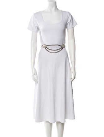 Alessandra Rich Skinny Chain-Link Belt