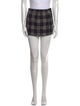 Alessandra Rich Plaid Print Mini Skirt