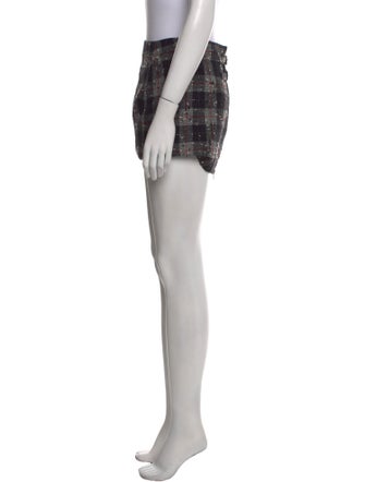 Alessandra Rich Plaid Print Mini Skirt