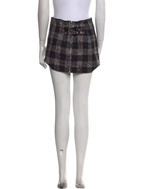 Alessandra Rich Plaid Print Mini Skirt