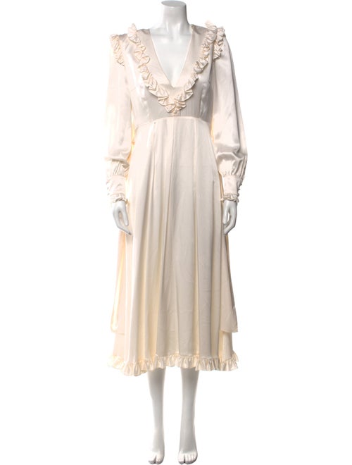 Alessandra Rich Silk Long Dress