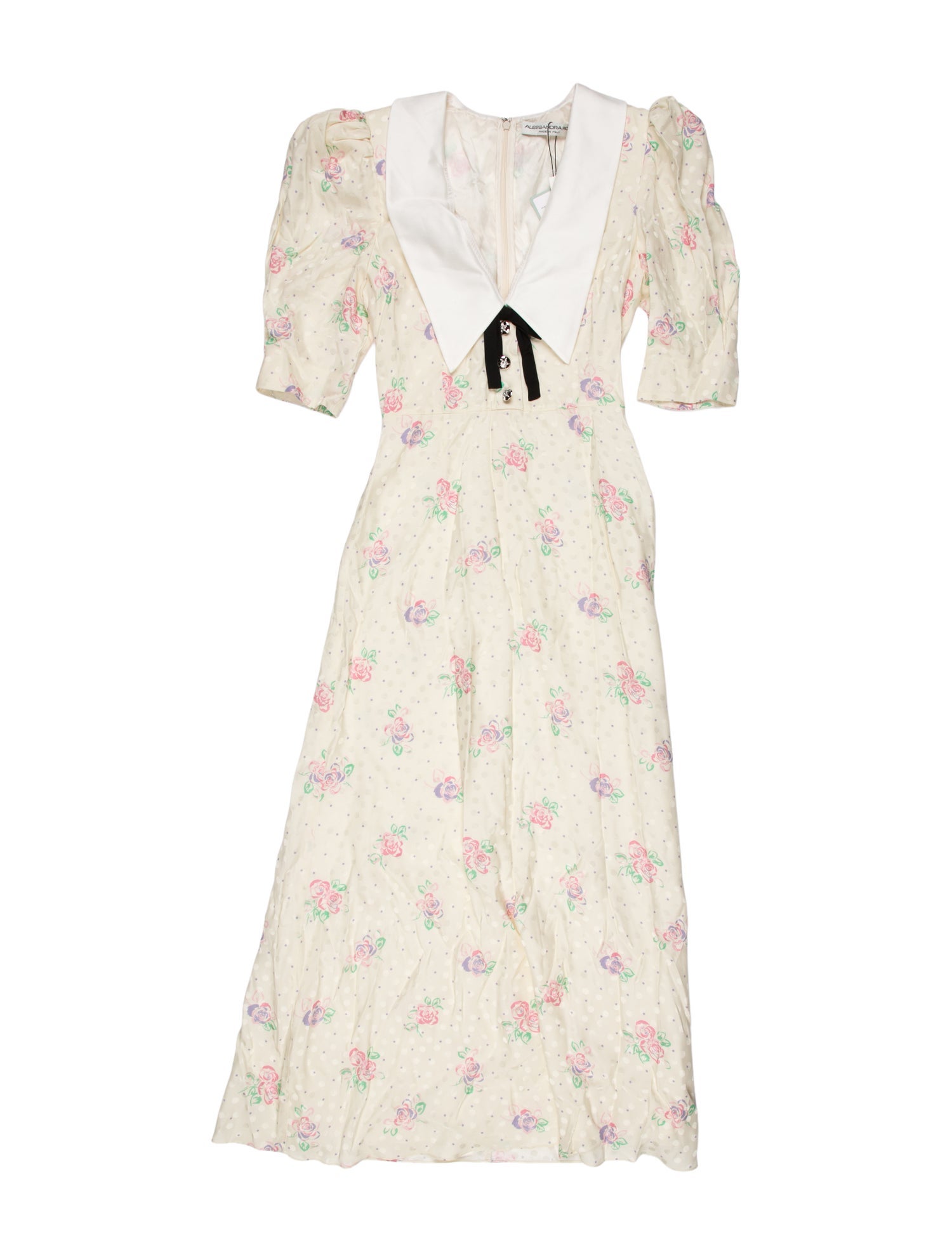 Alessandra Rich Silk Long Dress w/ Tags