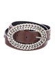 Alessandra Rich Leather Crystal Embellishments Waist Belt