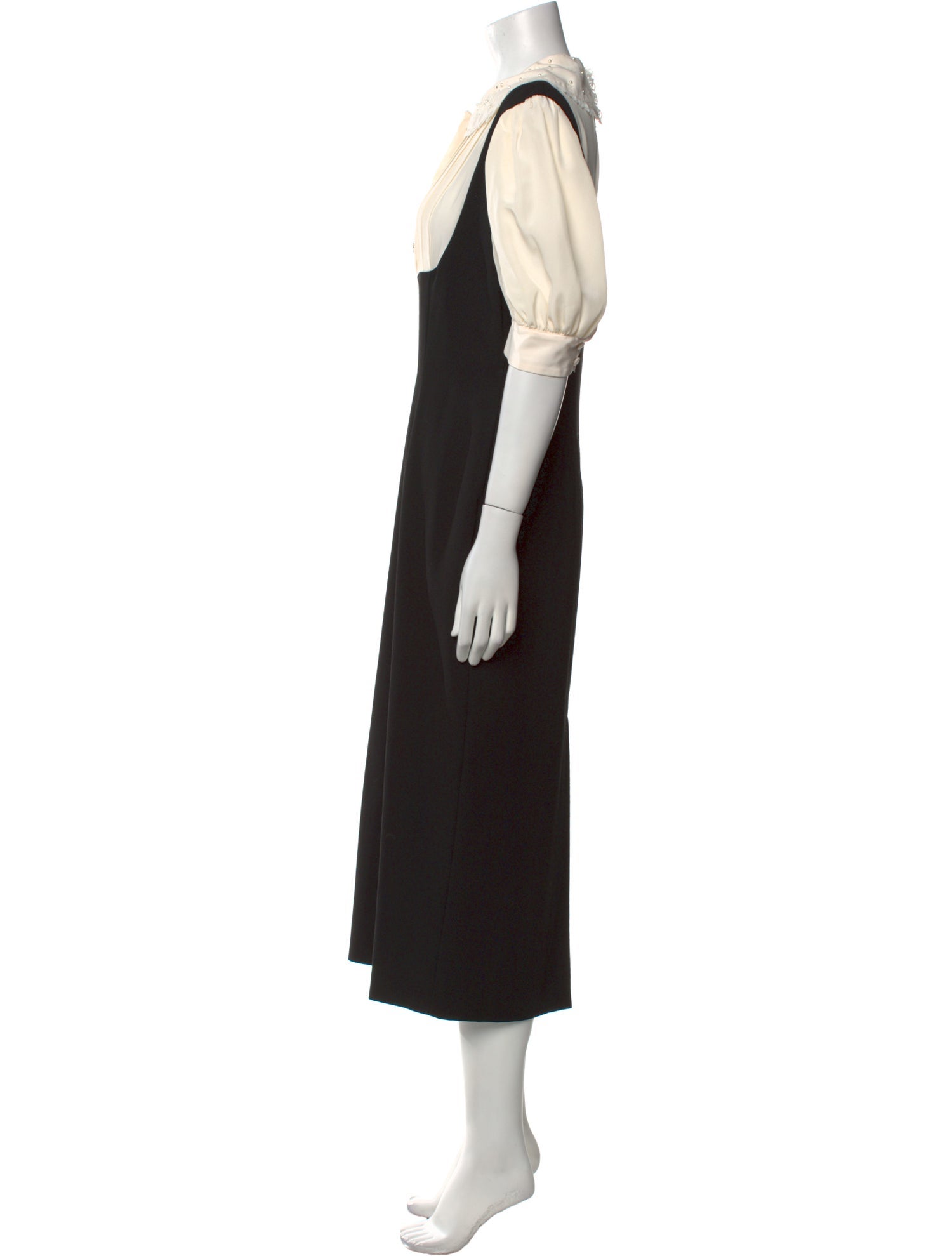 Alessandra Rich Virgin Wool Midi Length Dress w/ Tags