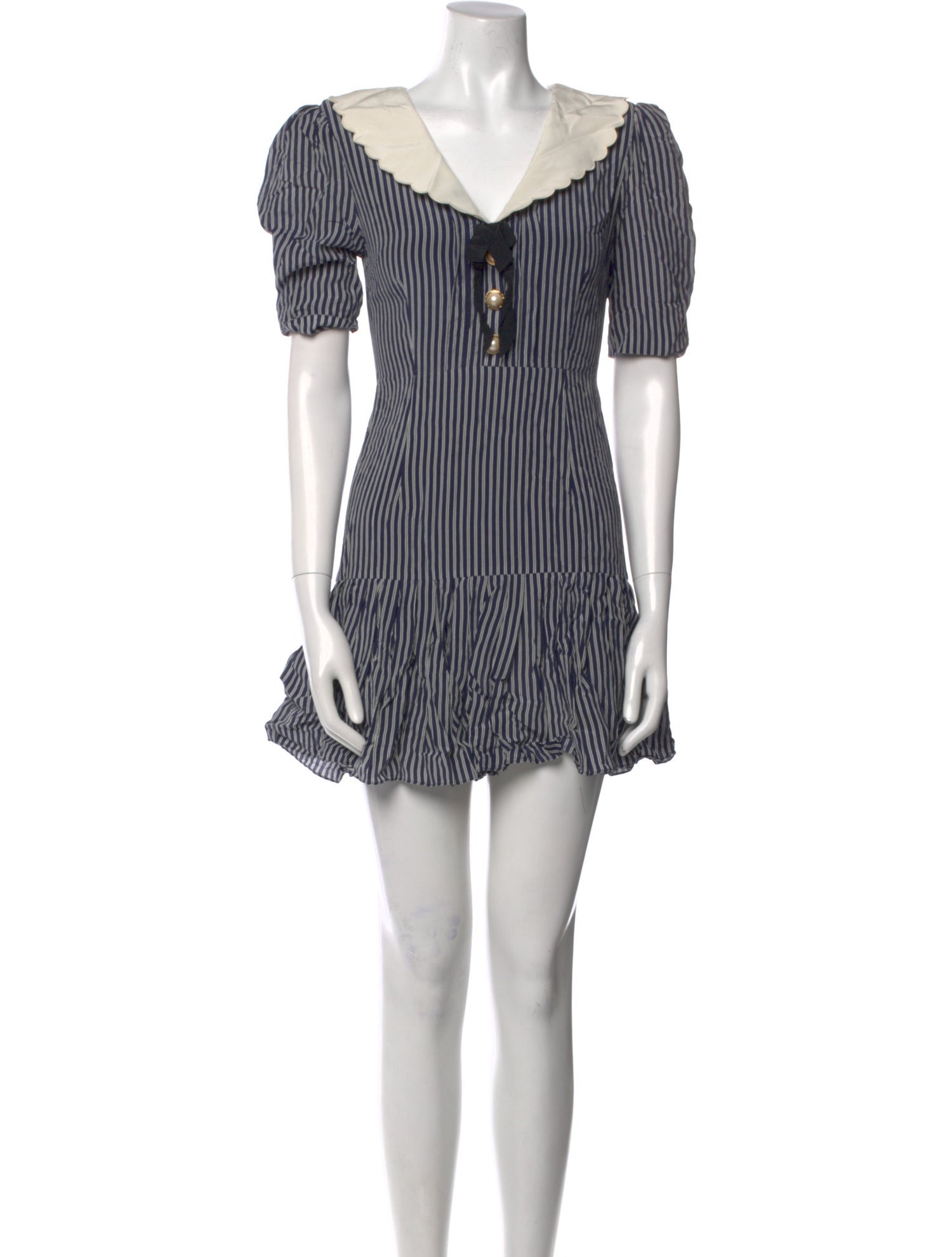 Alessandra Rich Striped Mini Dress