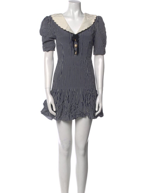 Alessandra Rich Striped Mini Dress