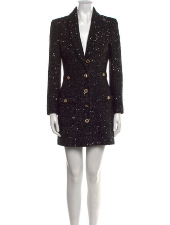 Alessandra Rich Tweed Pattern Mini Dress