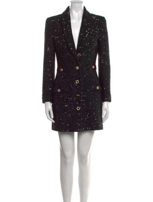 Alessandra Rich Tweed Pattern Mini Dress