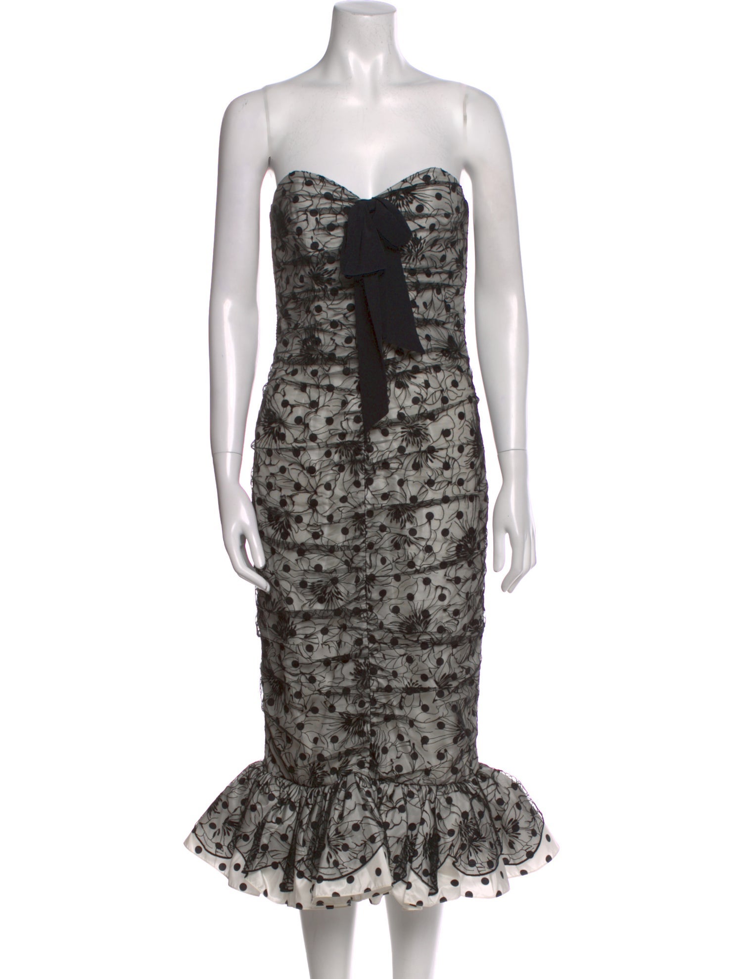 Alessandra Rich Silk Knee-Length Dress