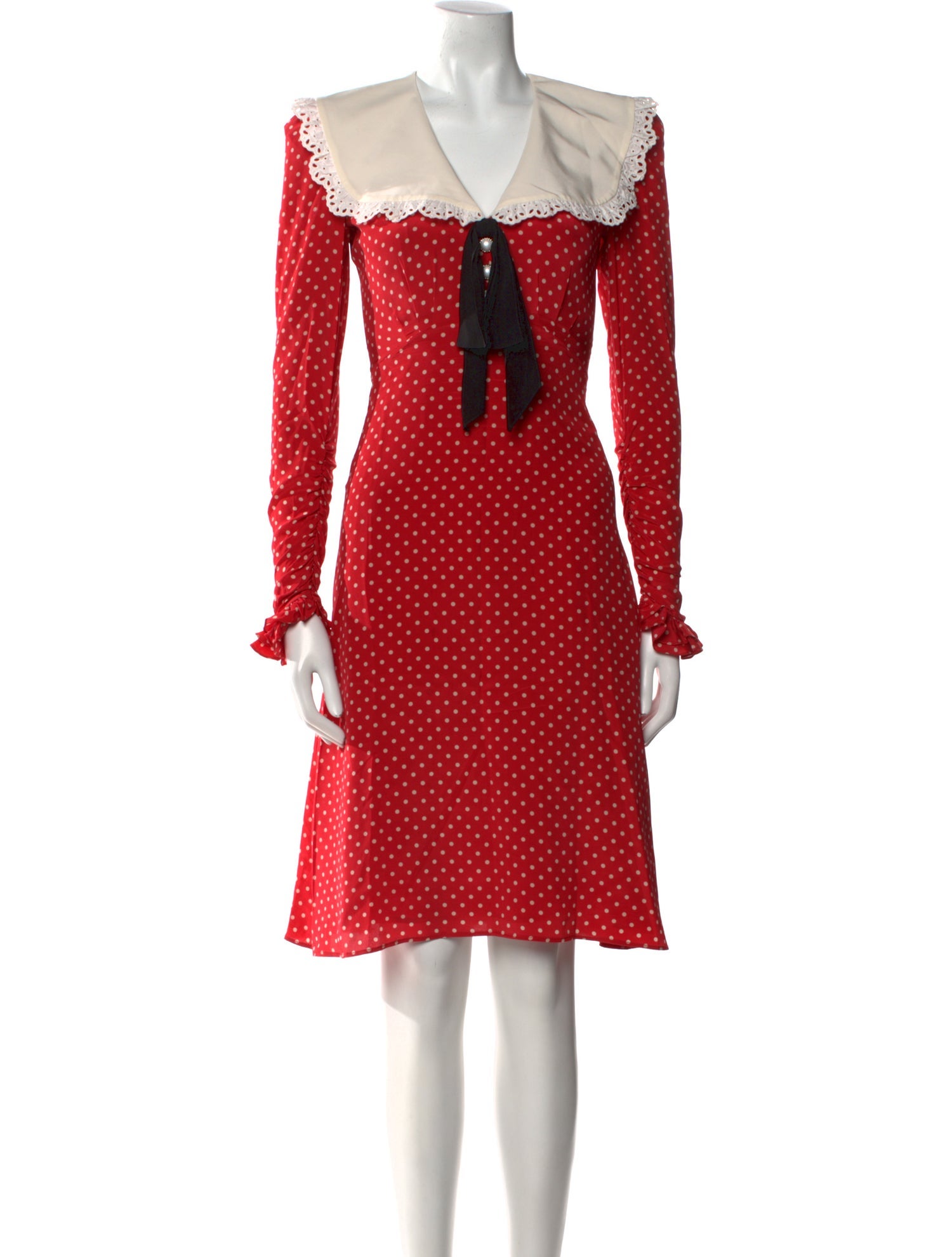 Alessandra Rich Silk Knee-Length Dress