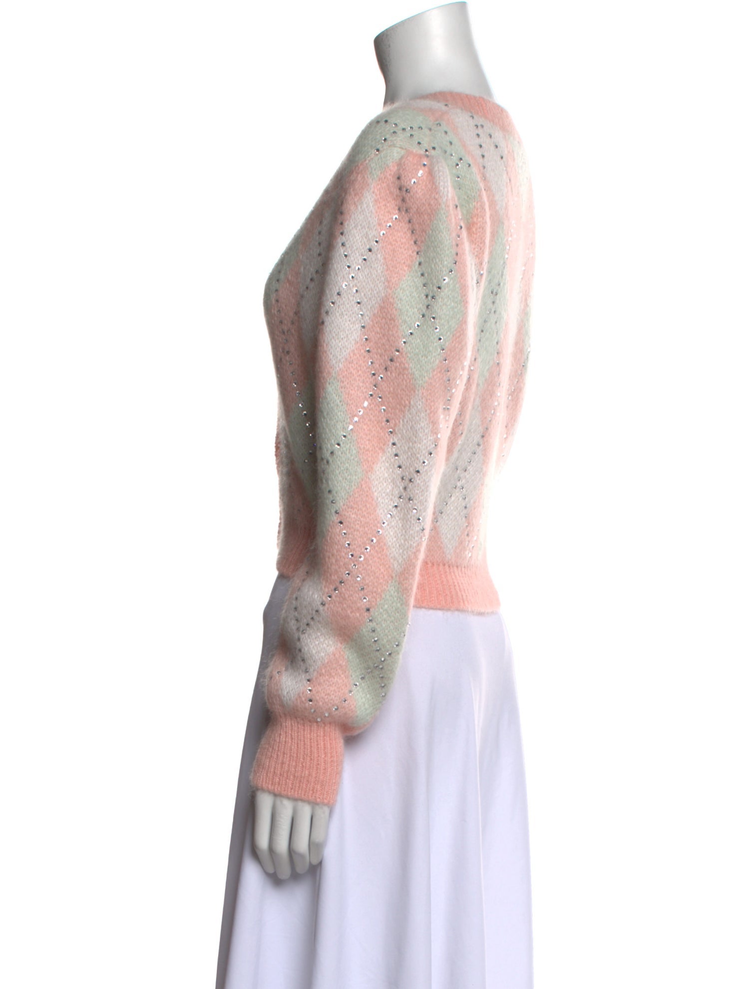 Alessandra Rich Mohair Printed Sweater