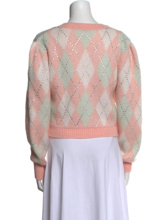 Alessandra Rich Mohair Printed Sweater