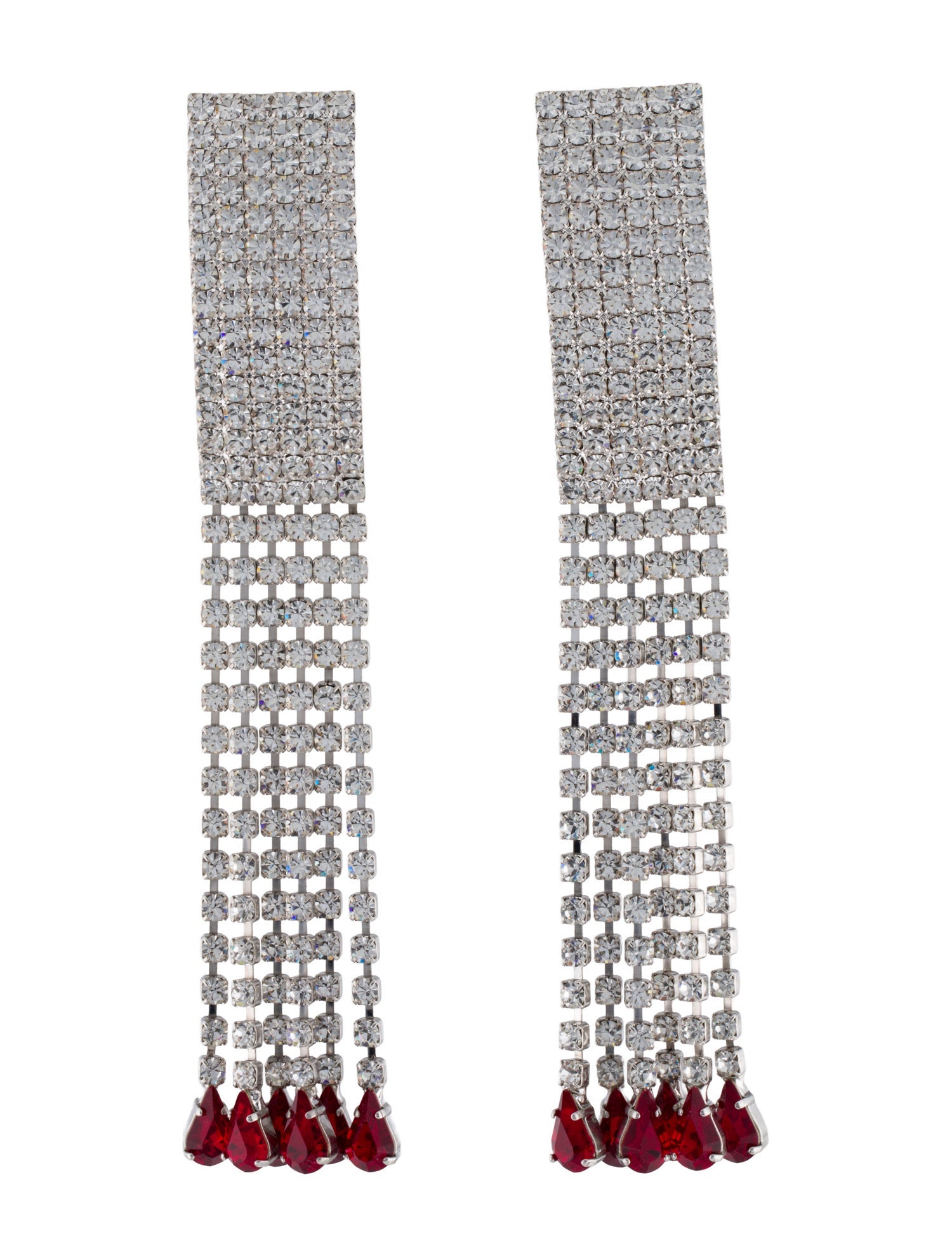 Alessandra Rich Crystal Drop Clip-On Earrings