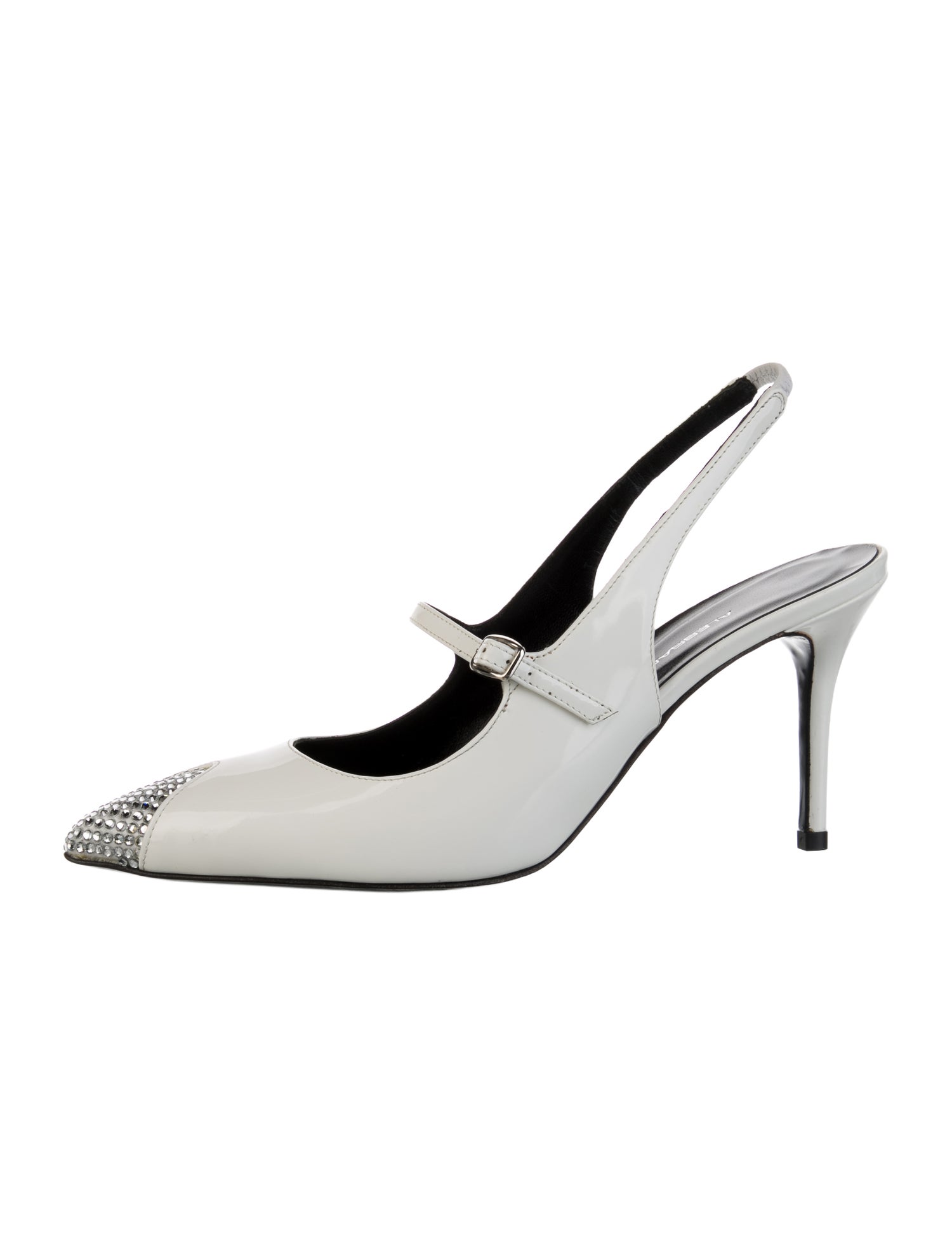 Alessandra Rich Leather Slingback Pumps