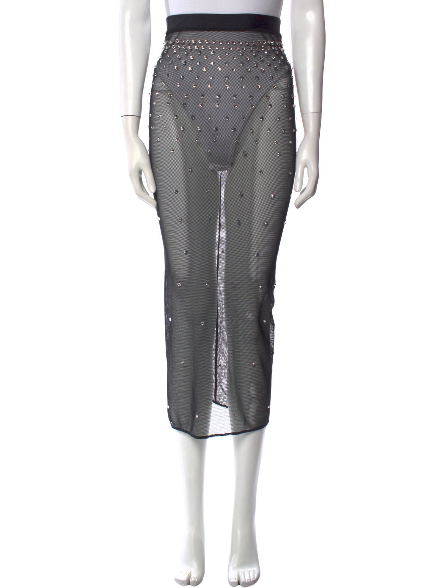 Alessandra Rich Nylon Midi Length Skirt