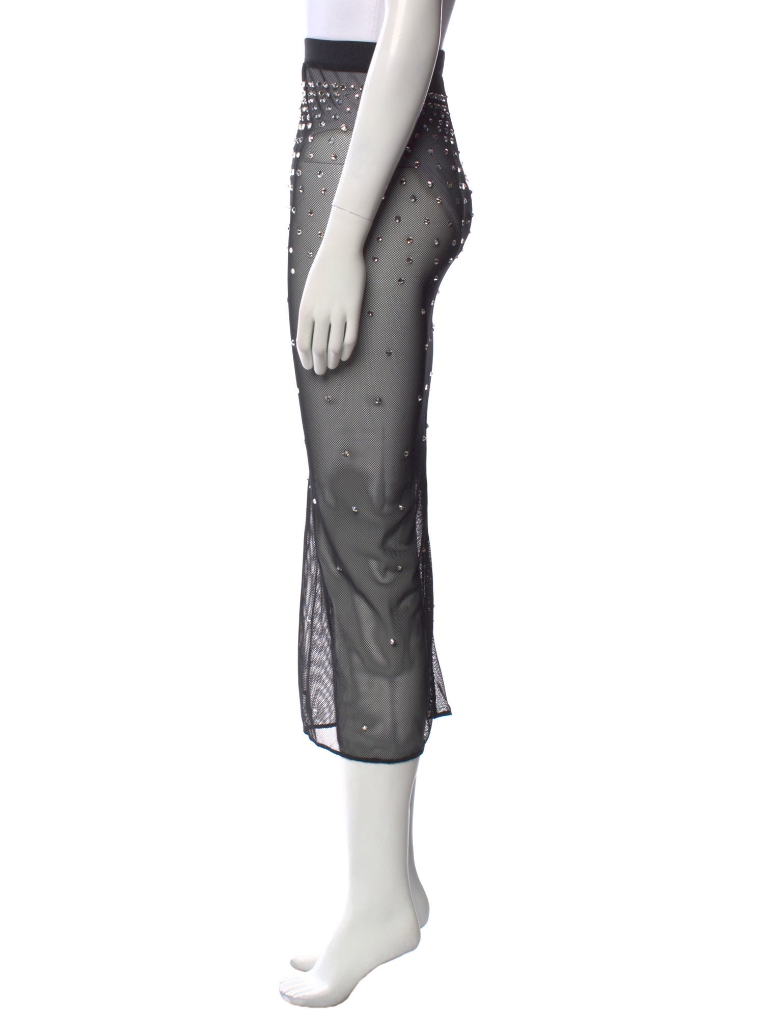 Alessandra Rich Nylon Midi Length Skirt